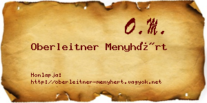 Oberleitner Menyhért névjegykártya